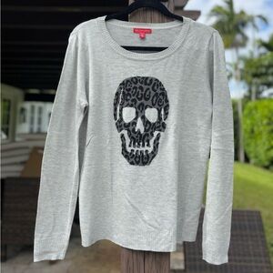 Gray Skull Sweater